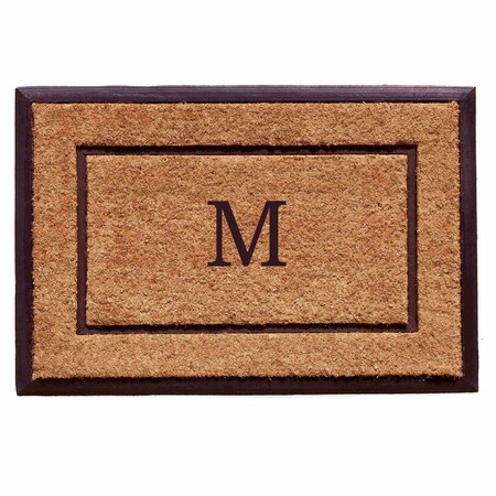 Calloway Mills Monogram Door Mat, Black, Natural, 18 in W x 30 in L 101631830M